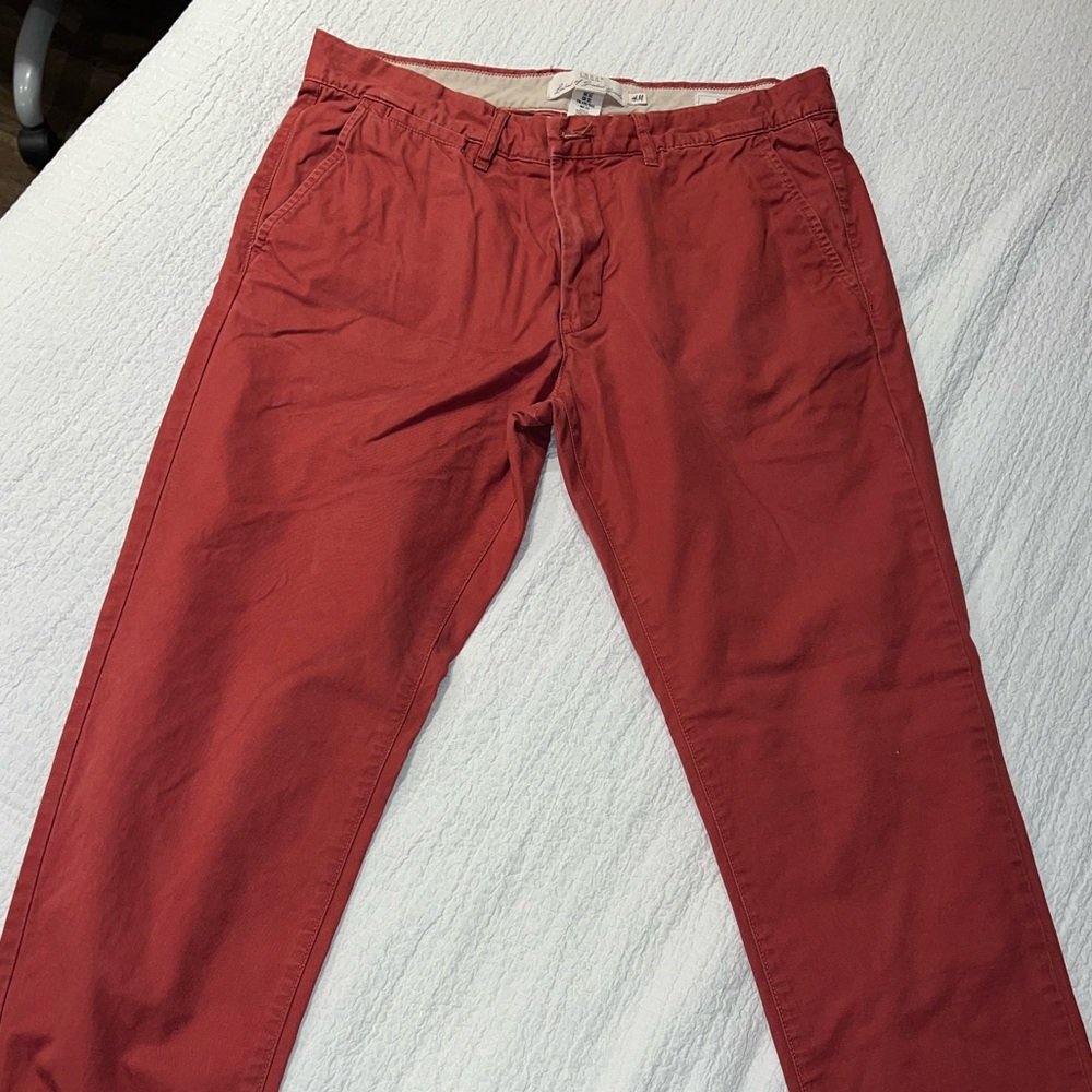 Red H&M pants 33/33